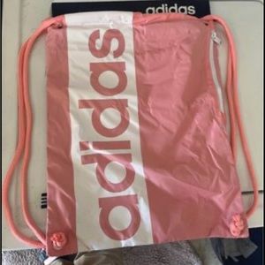 Pink Adidas Drawstring Bag